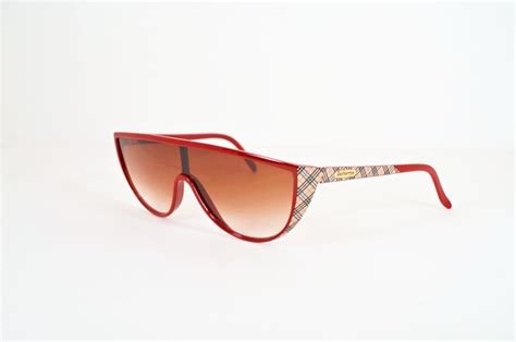 vintage burberry shield sunglasses|Pristine Vintage Burberry Shield Sunglasses in Burgundy.